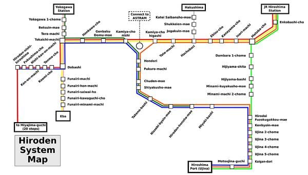 Mappa di jr hiroshima