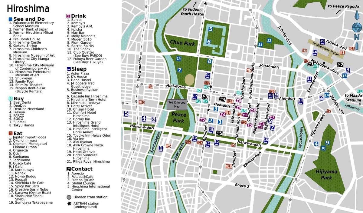 mappa di hiroshima
