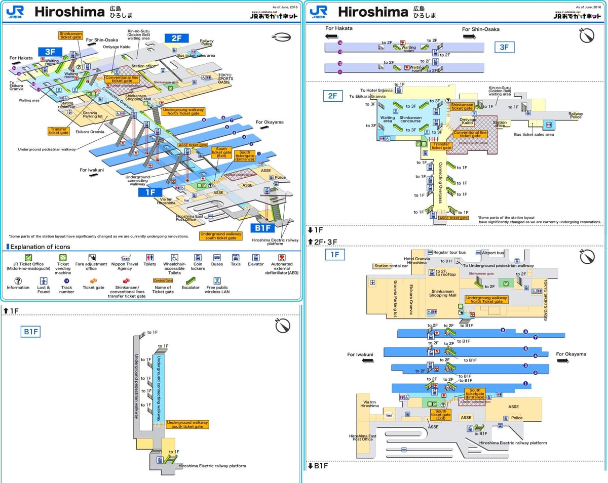 hiroshima stazione mappa